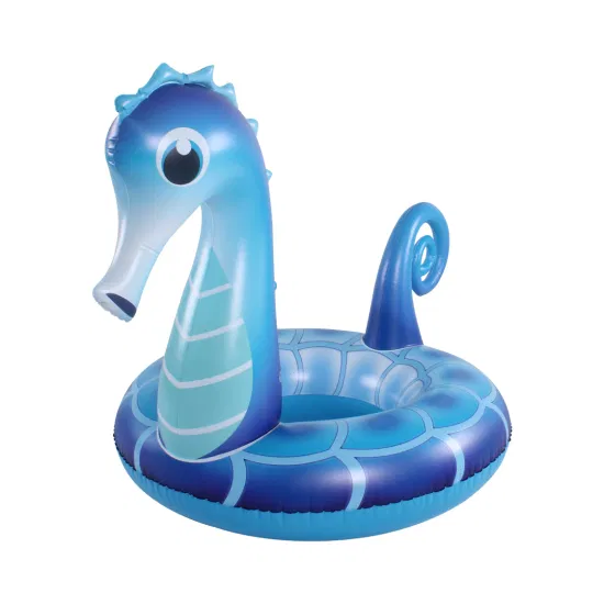 Anneaux de bain gonflables hippocampe, chaises longues flottantes pour piscine